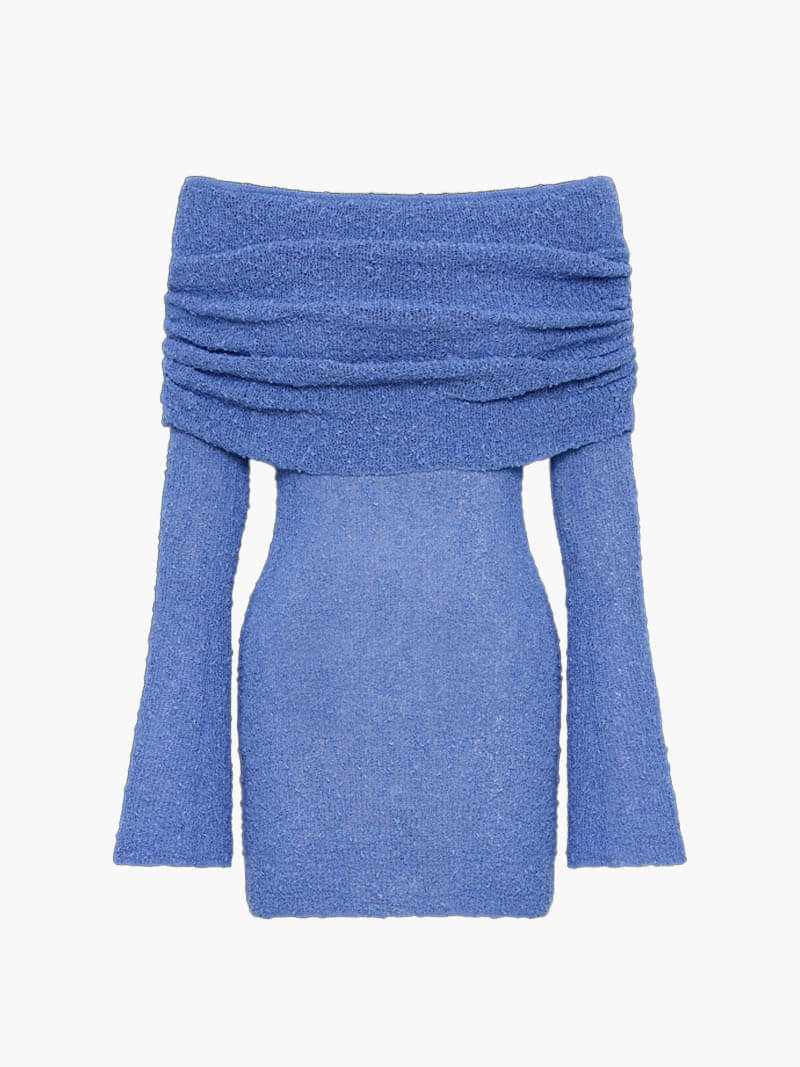 Alba - Mini Dress Elegant Strapless Design-Dresses-Blue-S-Weston & Sage