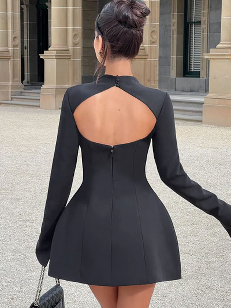 Nala - Mini Dress Elegant Backless Design-Dresses-White-S-Weston & Sage