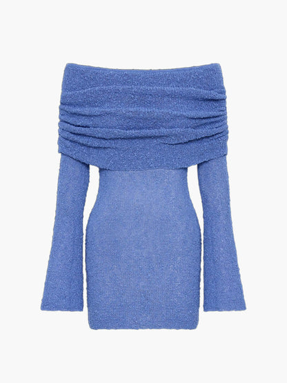 Alba - Mini Dress Elegant Strapless Design-Dresses-Blue-S-Weston & Sage