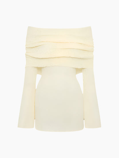 Alba - Mini Dress Elegant Strapless Design-Dresses-Cream-S-Weston & Sage