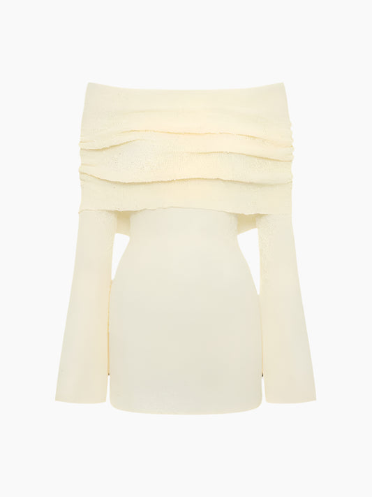 Alba - Mini Dress Elegant Strapless Design-Dresses-Cream-S-Weston & Sage