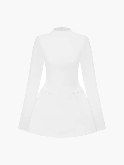 Nala - Mini Dress Elegant Backless Design-Dresses-White-S-Weston & Sage