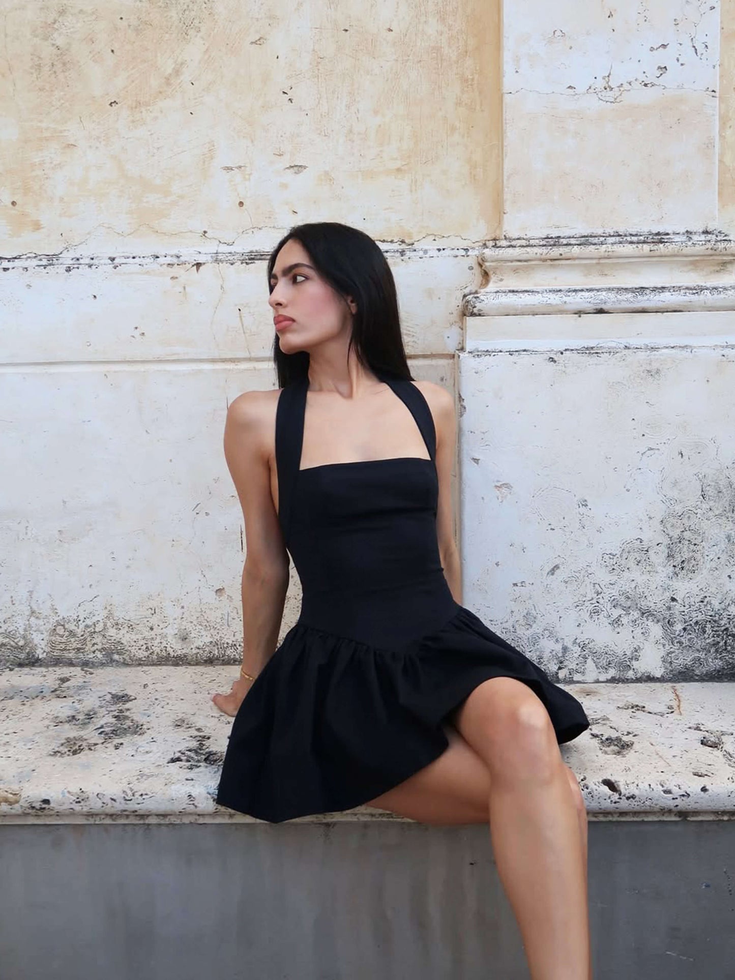 Sirae - Dress Elegant Slim Silhouette-Dresses-Black-S-Weston & Sage