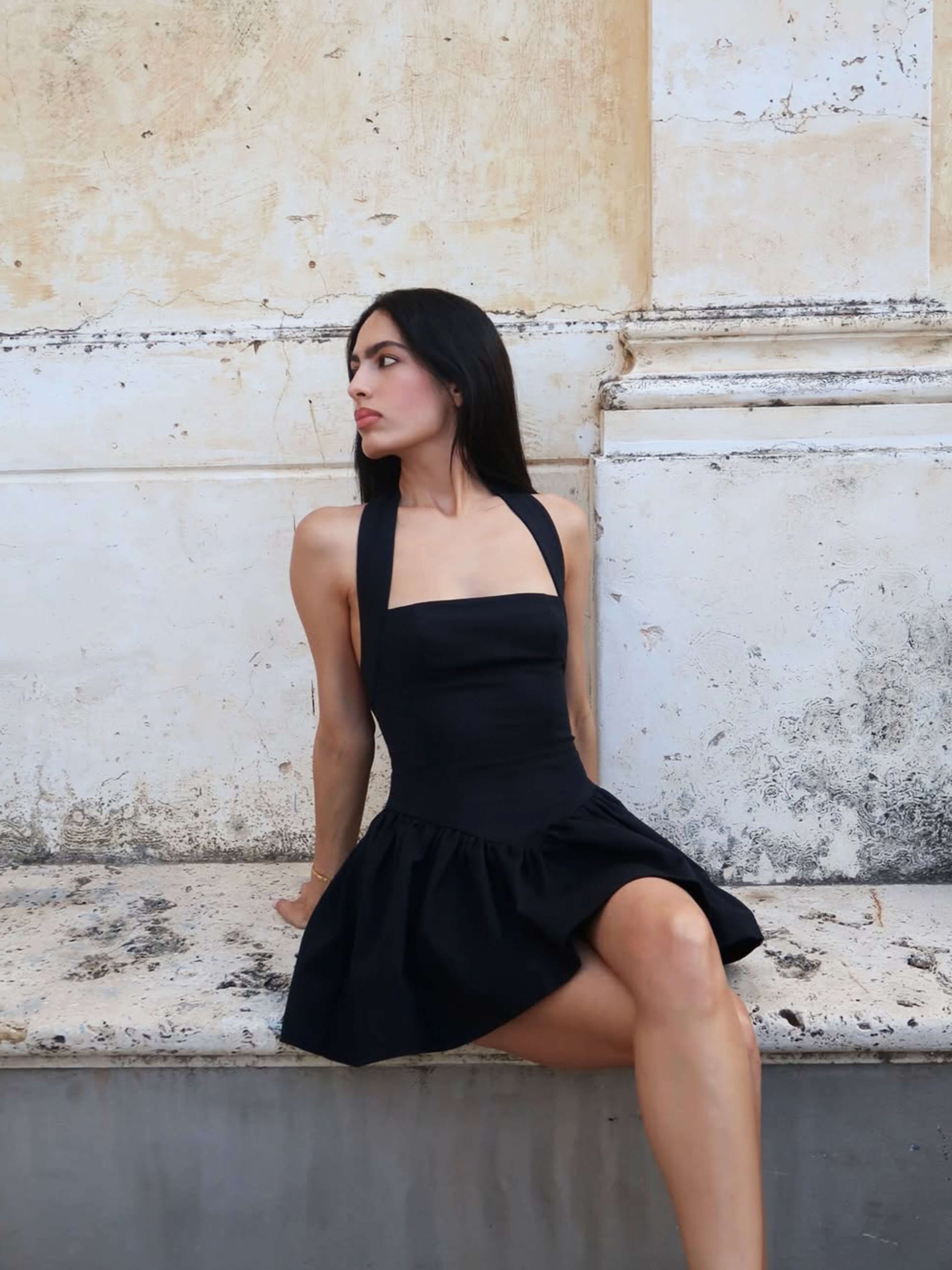 Sirae - Dress Elegant Slim Silhouette-Dresses-Black-S-Weston & Sage